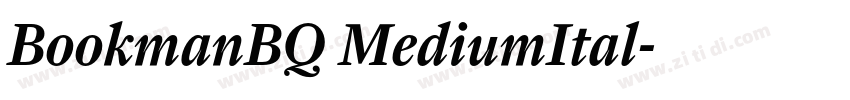 BookmanBQ MediumItal字体转换